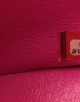 Lambskin Chevron Quilted Mini Square Flap Pink
