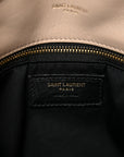Lambskin Quilted Medium Loulou Puffer Monogram Chain Satchel Dark Beige