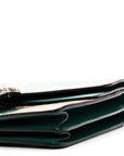 Calfskin Blooms Print Medium Dionysus Shoulder Bag Bright Emerald Multicolor
