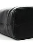 Textured Dollar Calfskin Medium Ophidia Shoulder Tote Bag Black