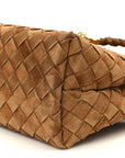Suede Intrecciato Small Andiamo Shoulder Bag Amber