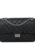 Aged Calfskin Quilted 2.55 Reissue 225 Flap Black