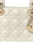 Lambskin Cannage Medium Lady D1OR Grey