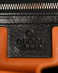 Nubuck Medium New Jackie Shoulder Bag Black Orange