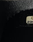 Shiny Alligator Mini Rectangular Flap Black