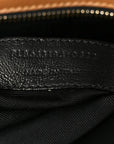 Denim Suede Monogram Medium Niki Chain Satchel Blue Cinnamon