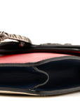 Calfskin Crystal Snake Embroidered Mini Dionysus Shoulder Bag Mystic White Hibiscus Red Blue Agata