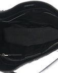 Crinkled Calfskin Matelasse Monogram Medium Niki Shopper Tote Black