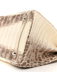 Matte Niloticus Crocodile Himalaya Birkin 30 Blanc
