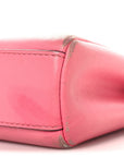 Shiny Nappa Micro Peekaboo Iconic Satchel Rosa Fluo