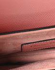 Grained Calfskin Mini Saddle Bag Pink