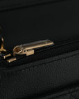 Pearly Caviar Quilted Fit For You Wallet On Chain WOC Black