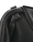 Calfskin Small The Point Triangle Bag Black