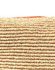 Raffia Calfskin Small Loop Top Handle Natural Burned Orange