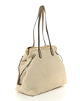 Tessuto Nylon Saffiano Shopping Tote White