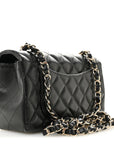 Lambskin Quilted Mini Rectangular Flap Black