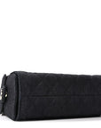 Denim Quilted Mini CHNL 25 Handbag Dark Blue