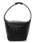 Calfskin Nappa Intrecciato Candy Wallace Black
