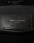 Calfskin Y Quilted Monogram Monochrome Toy Loulou Crossbody Bag Black