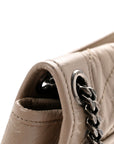 Crinkled Calfskin Matelasse Monogram Medium Niki Chain Satchel Gold Sand