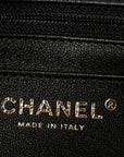 Lambskin Quilted Mini Rectangular Flap Black