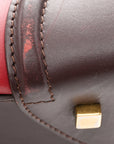 Satin Calfskin Mini Tri-Color Luggage Blood