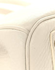 Taurillon Clemence Birkin 30 White