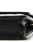 Lambskin Quilted Trendy CC Wallet On Chain WOC Black