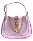 Laminated Nappa Nano Jackie 1961 Hobo Metallic Pink
