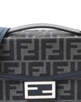 Recycled Fabric Jacquard Vitello King FF 1974 Baguette Soft Trunk Blue