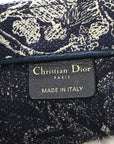 Canvas Embroidered Large D1ORiviera Toile De Jouy Reverse Book Tote Blue