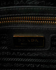Re-Nylon Saffiano Medium Re-Edition 1978 Top Handle Bag Black