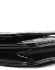 Calfskin Quilted Maxi Pearl Wallet On Chain WOC Black