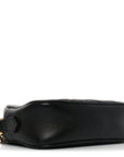 Calfskin Matelasse Mini GG Marmont Chain Shoulder Bag Black