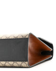 GG Supreme Monogram Calfskin Medium Padlock Shoulder Bag Beige Black Cuir