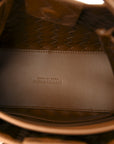 Suede Intrecciato Small Andiamo Shoulder Bag Amber