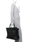 Snakeskin Large Luggage Black