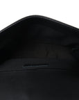 Lambskin Braided Woven Medium Boy Flap Black