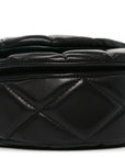 Lambskin Quilted Rocking Horse Shoulder Bag Black