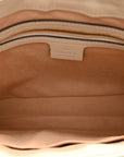 GG Supreme Monogram Azalea Calfskin Web Small Jackie 1961 Hobo Beige Ebony Mystic White