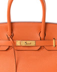 Taurillon Clemence Birkin 30 Orange
