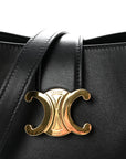 Smooth Calfskin Triomphe Small Louise Bag Black