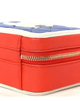 Caviar Quilted Small CC Filigree Vanity Case Blue White Red