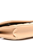 Caviar Quilted Wallet on Chain WOC Beige