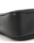 Pebbled Calfskin Small Soho Disco Bag Black