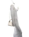Lambskin Cannage Mini Lady D1OR White