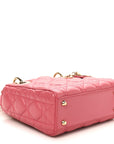 Lambskin Cannage Mini Lady D1OR Pink