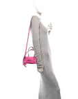 Lambskin Tag Bowling Bag Pink