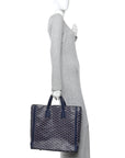 Goyardine Voltaire III Tote Navy