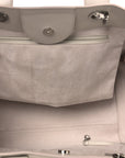 Caviar Medium Studded Deauville Tote Ivory